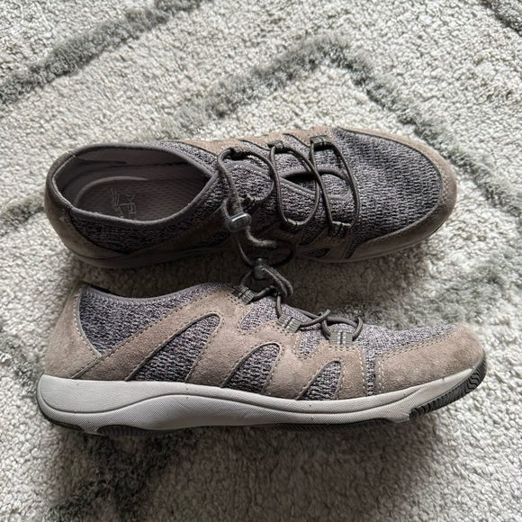 Dansko Holland Charcoal Gray leather Comfort Drawstring Sneaker Shoes 39 8.5 / 9 - Picture 2 of 11